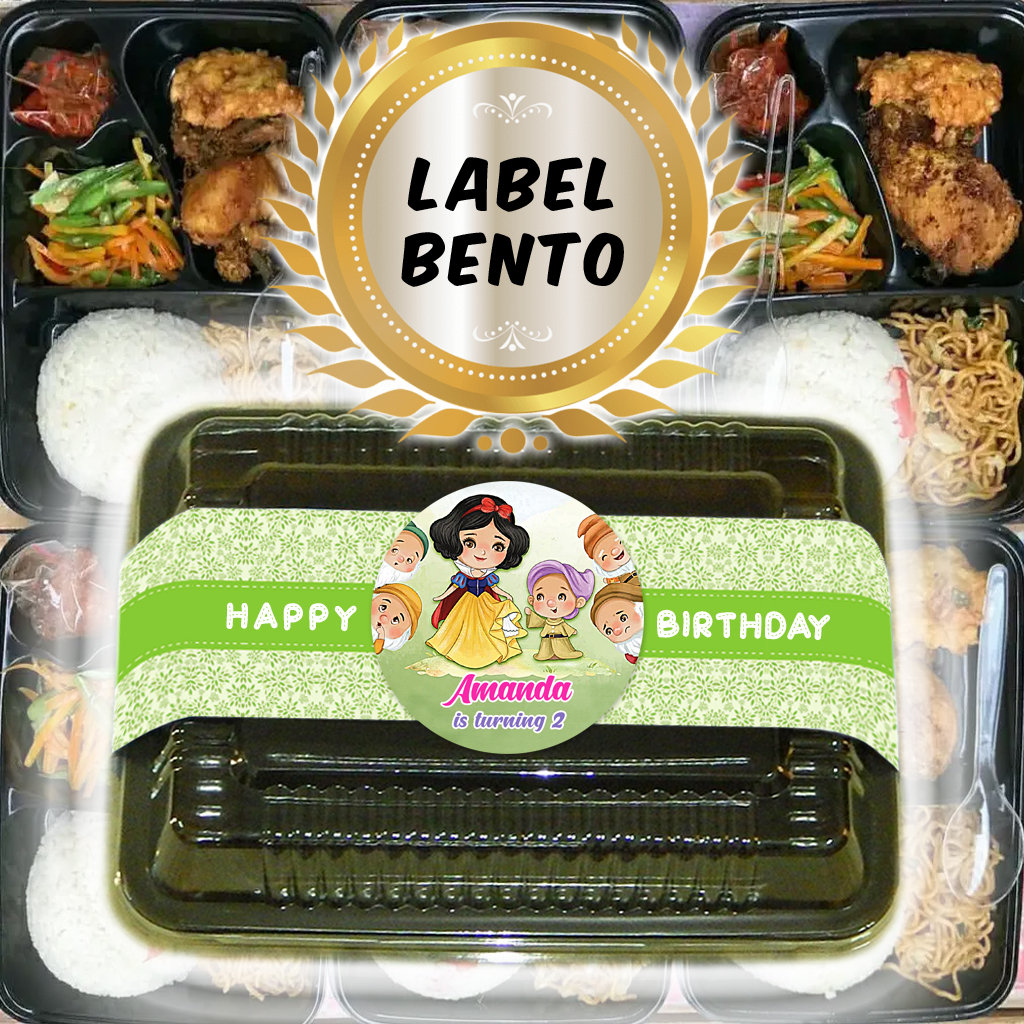 

SNOW WHITE - LABEL BENTO / LABEL AQIQAH / LABEL NASI BENTO ULTAH ULANG TAHUN