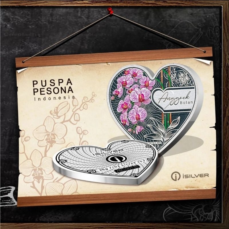 Koin Perak Isilver Anggrek Bulan 25gr Silver not antam srh nadir pamp bullionspot