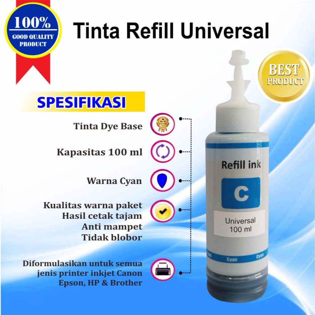 Tinta Refill Canon IP2770 IP2870 MP237 MP258 MP287 E410