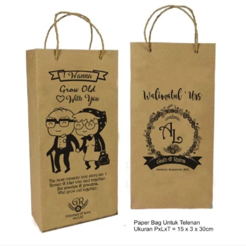 

paperbag custom desain untuk talenan 15x3x30cm