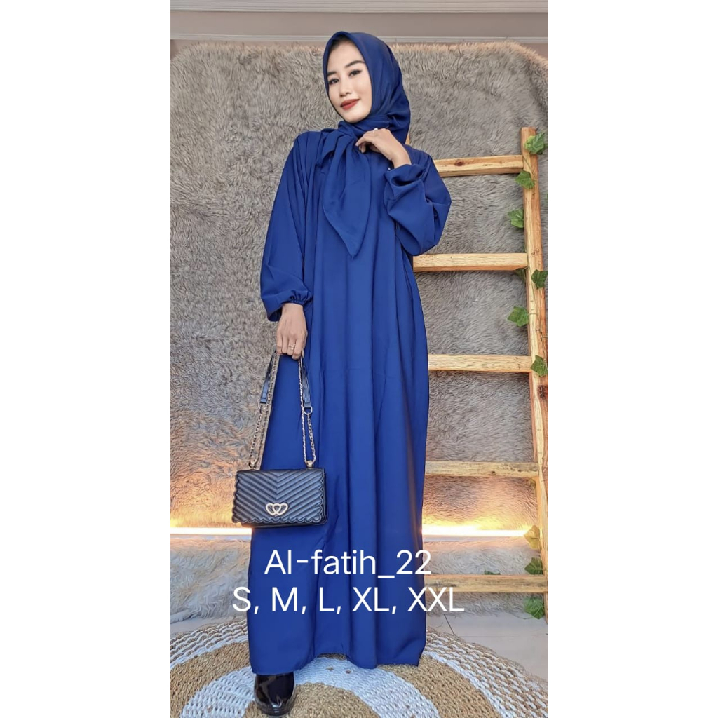 Abaya Hitam Dress Gamis Daily Polos Syar'i Wanita Muslim Lengan Panjang Busui Tangan Kerut