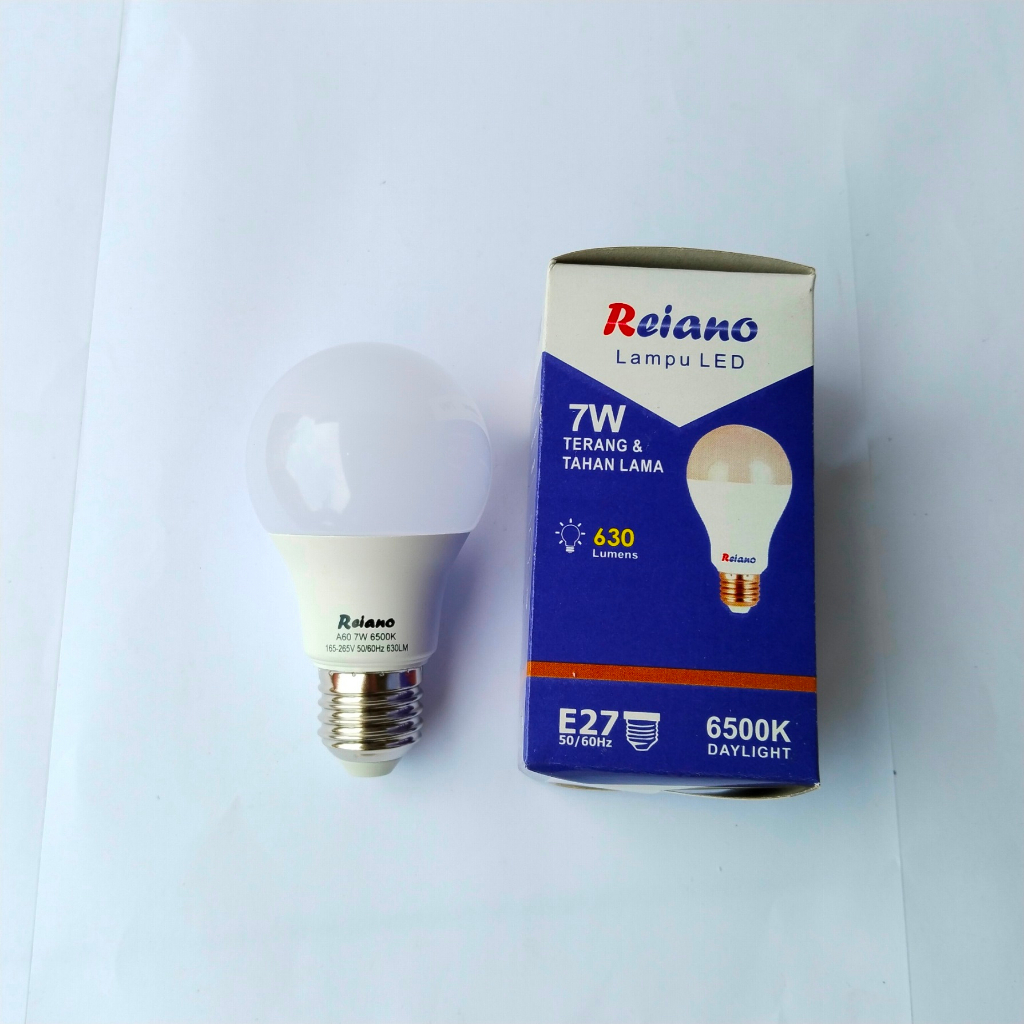 Lampu LED REIANO 7 watt Bohlam LED Rumah 7W Cahaya Putih Terang Murah Bagus