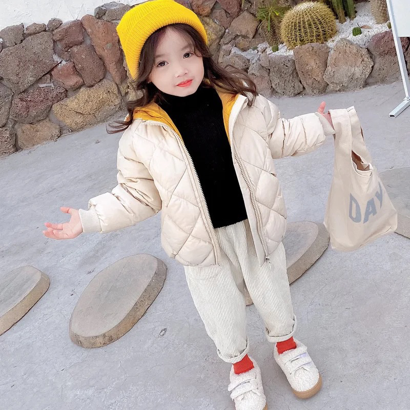 Jaket Winter Anak Unisex Lapis Bulu Tebal Variasi Kasual