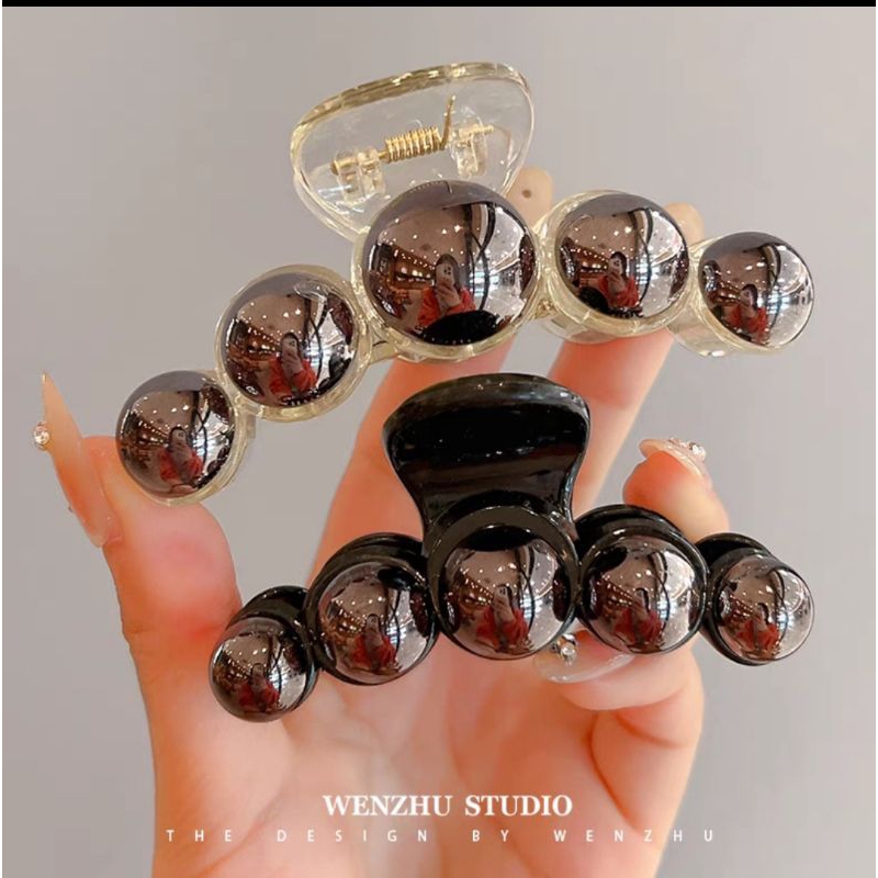 Jepit Rambut Salon Elegan Mutiara Impor PREMIUM 7cm JUMBO Jedai Korea Mutiara Jumbo Pearl Hair Claws