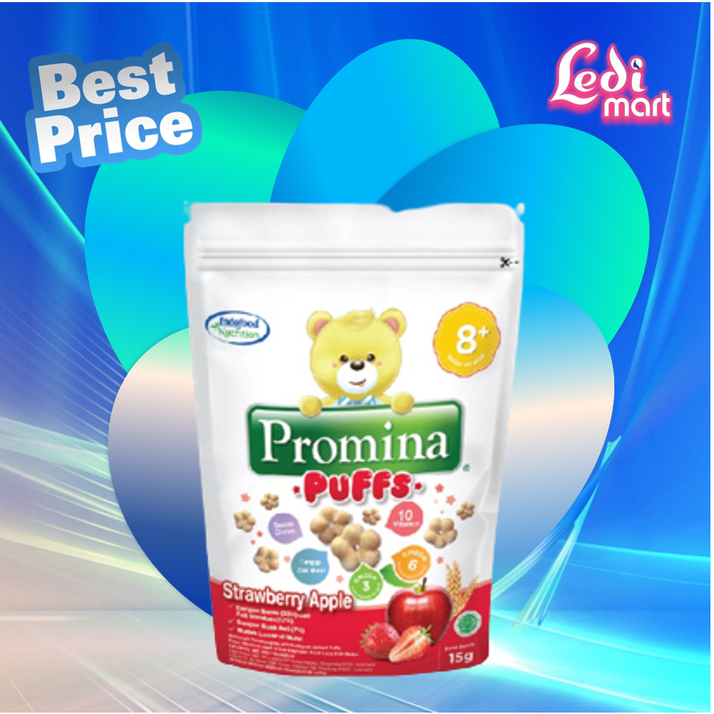ORIGINAL Promina Puffs 15gr Usia 8 Bulan+ / Promina Puff Snack Bayi / Cemilan Anak Bayi / Makanan Bayi / MPASI / LEDIMART