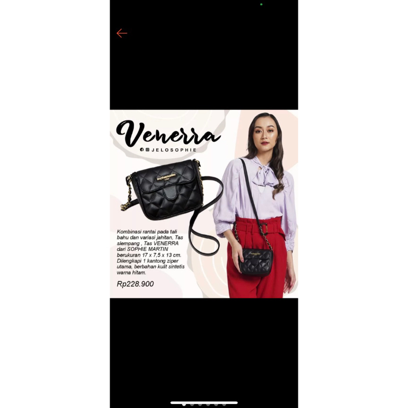 tas slempang venerra Sophie Martin promo