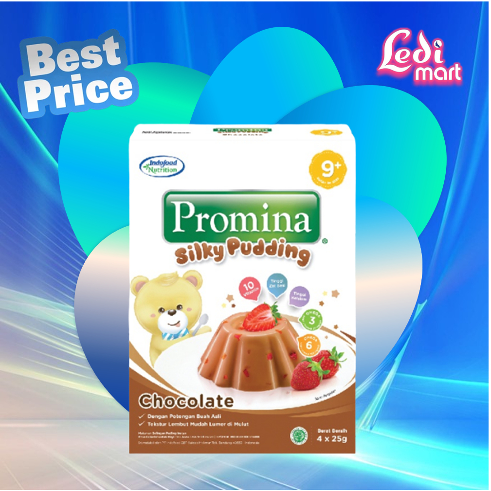 ORIGINAL Promina Silky Pudding 100gr Usia 9+ / Puding Anak Bayi / Snack Bayi / Cemilan Bayi / MPASI Bayi / MAKANAN BAYI / LEDIMART