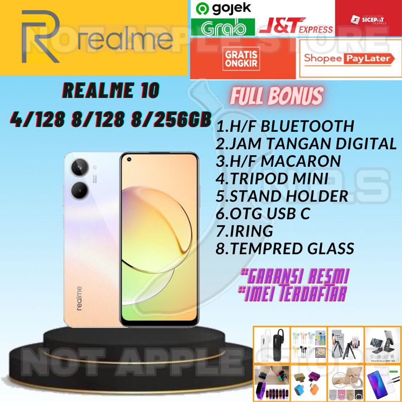 REALME 10 RAM 4/128GB 8/128GB 8/256GB NEW BARU GARANSI RESMI