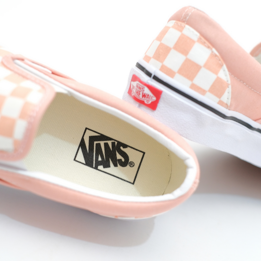 SALE DISKON! V4NS SLIP-ON CHECKERBOARD ROSETTE CLASSIC 100% ORIGINAL BNIB