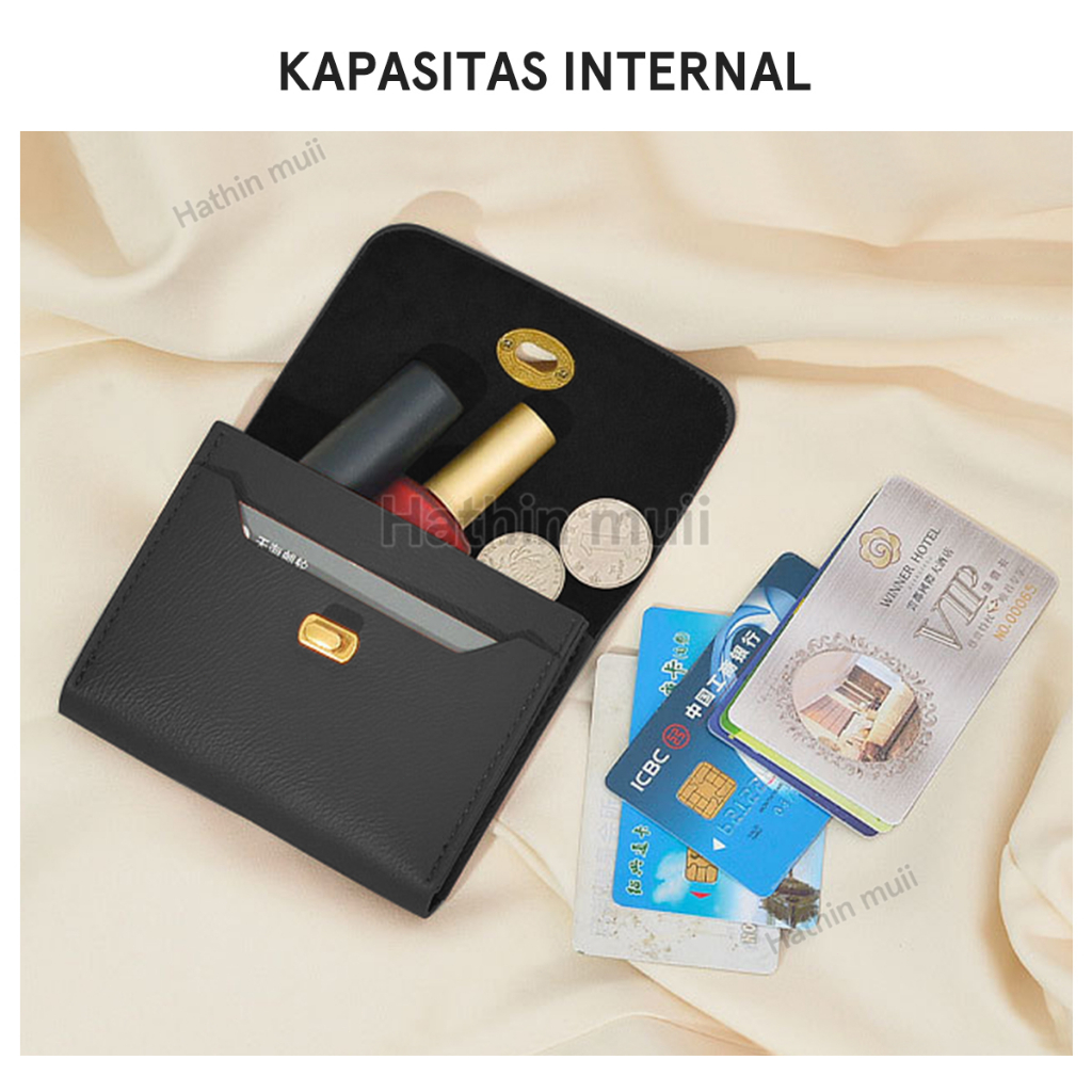 Dompet Kartu Wanita Bahan Kulit PU Leather Premium Dompet kartu cardholder wanita/DOMPET KOIN  FASHION SHORT CARD Wallet