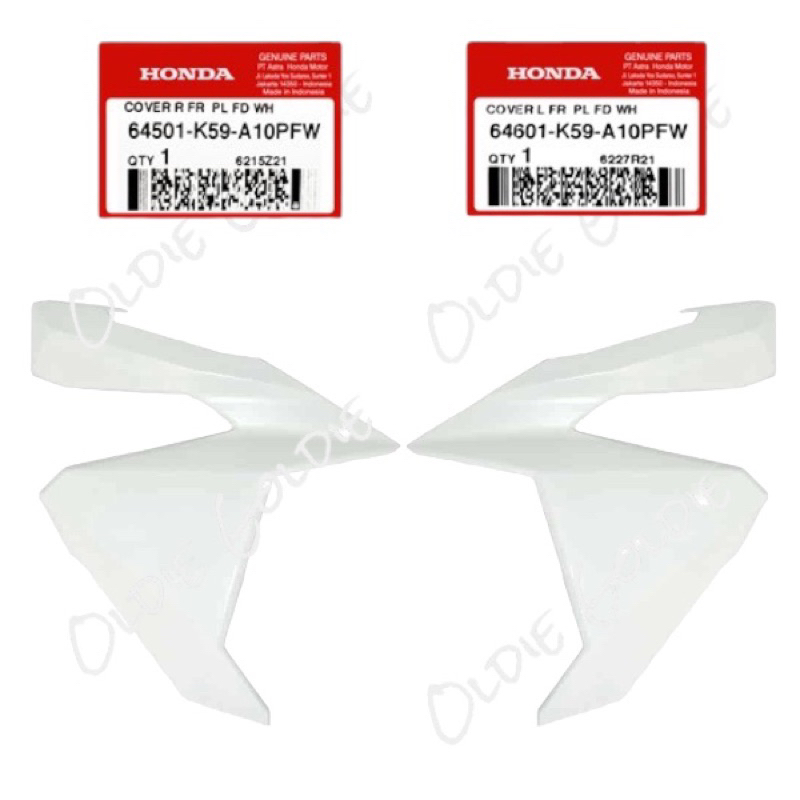 64501-K59-A10PFW 64601-K59-A10PFW Cover Sayap Kanan atau Kiri Vario 150 LED 2015 - 2017 Putih Mutiar