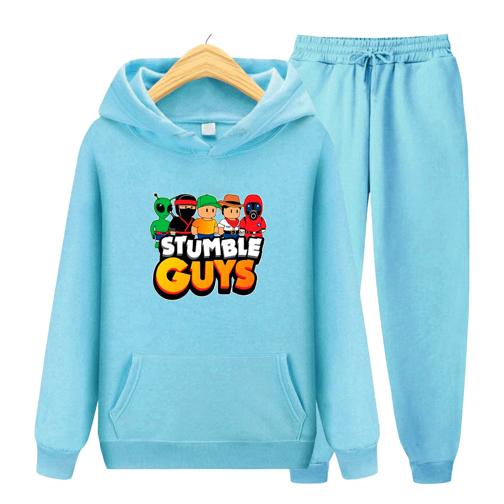 FenishaStore Setelan Sweater Hoodie Anak Stumble Guys ( Atasan &amp; SET Hoodie - Stumble Guys )