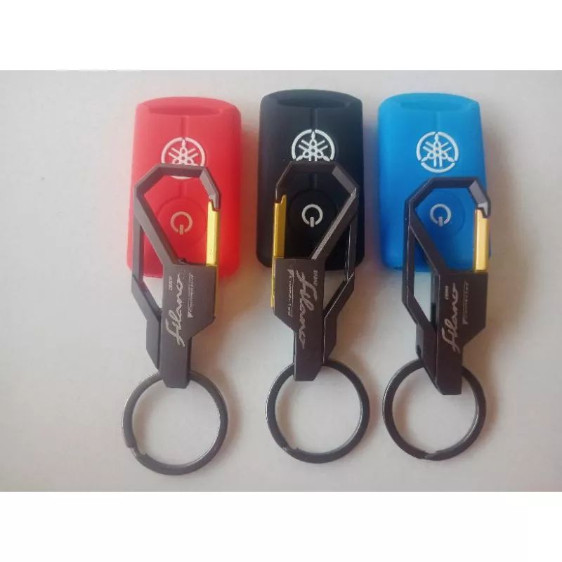 Paket gantungan kunci plus karet silicon keyless yamaha grand filano 2023