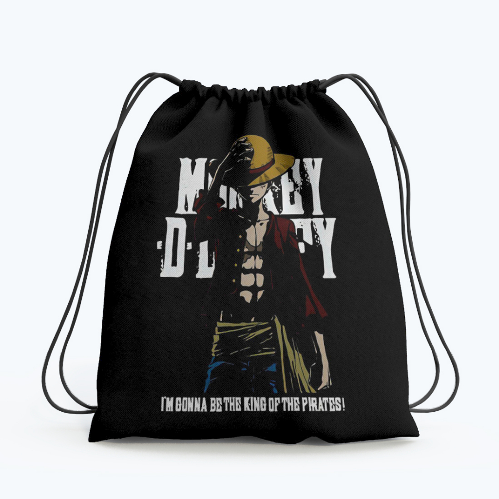 Tas Serut Gymsack One Piece Monkey luffy Tas Sekolah Multifungsi