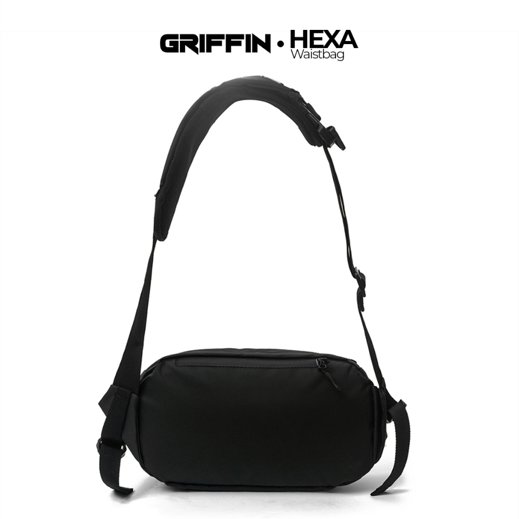 Tas Waistbag Pria Hexa by Griffin Hitam Bimo Waterproof Keren