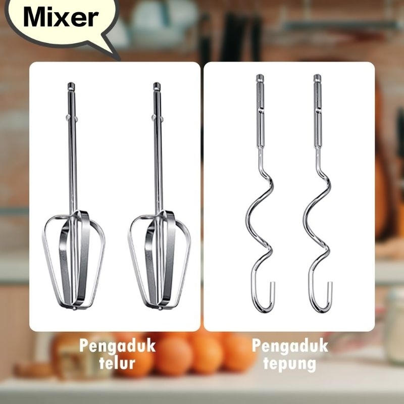 Hand Mixer Omicko / Mixer Tangan Listrik/ Kocokan Adonan Elektrik