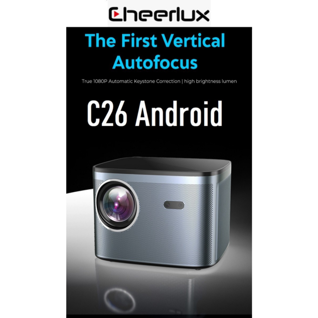 Unik Proyektor CHEERLUX C26 ANDROID Projector 280 ANSI Auto Focus Digital Diskon