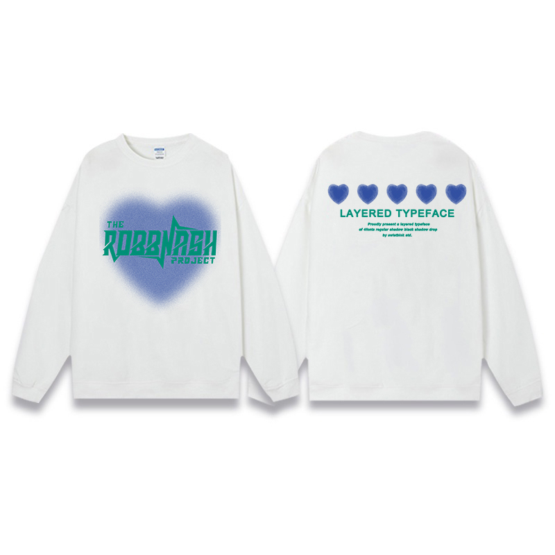 Sweater Lengan Panjang Cartoon Heart Korean Style/Sweater Crop/Baju Wanita/Switer Wanita/Switer