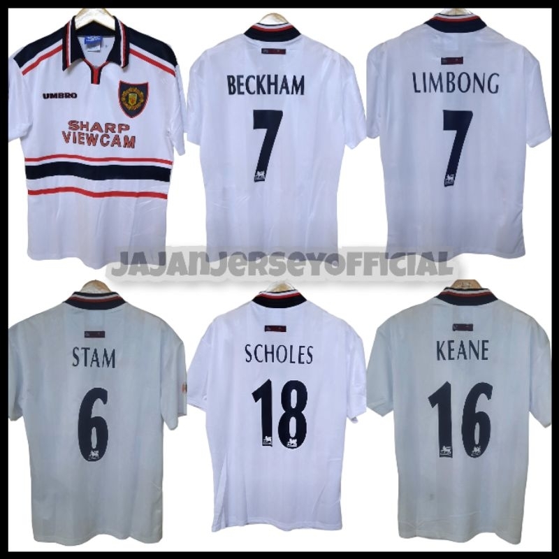 Jersey club MU away retro 1997-1999 sponsor velvet grade ori