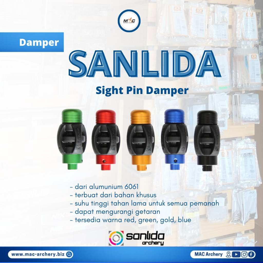 Damper Sight Busur Panah Panahan - Sanlida X10 Recurve Sight Pin Damper