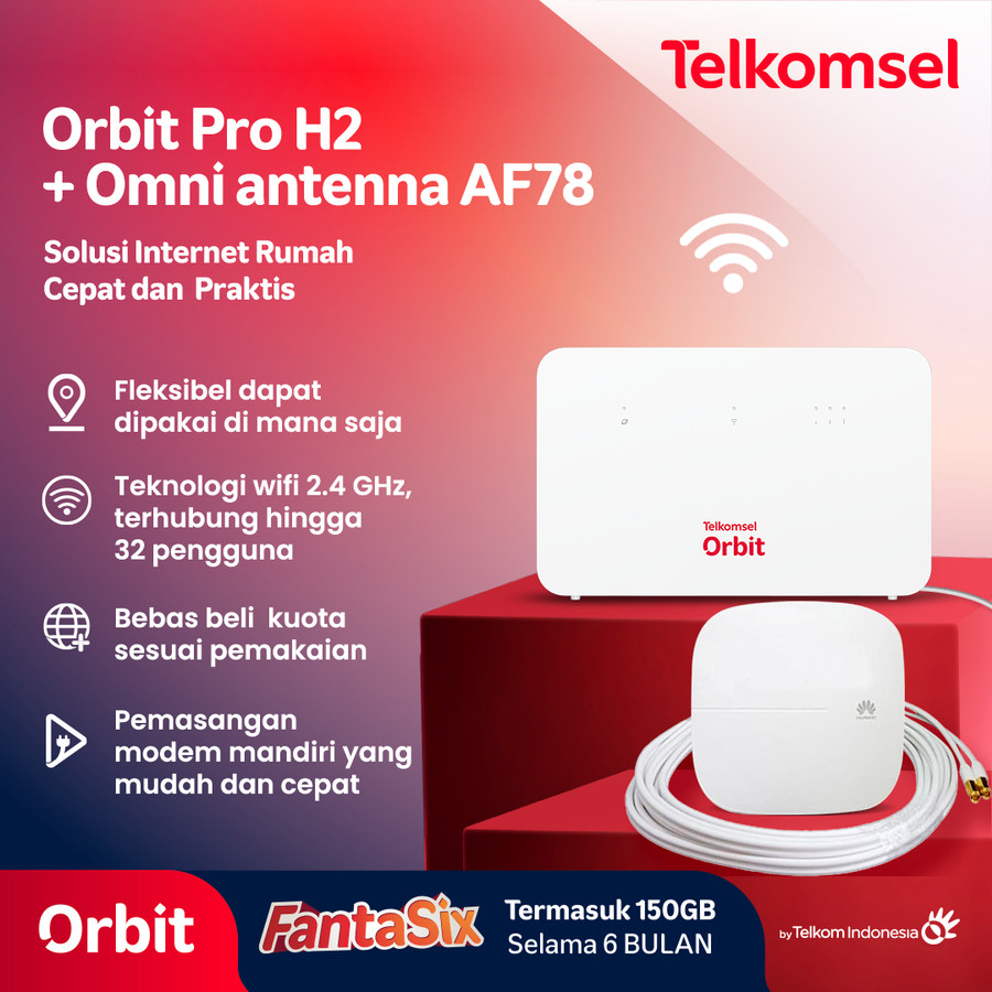 Orbit Pro H2 Modem WiFi 4G High Speed Bonus Data