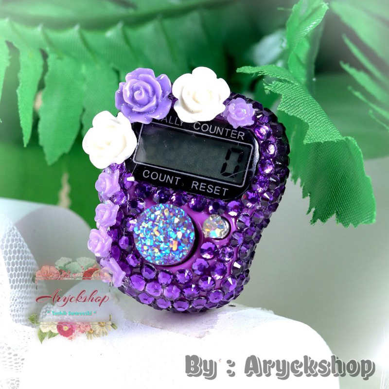 MAWAR SUSUN Tasbih digital swarovski Non Led tasbih Blink Tasbih Lucu Unik Cantik elegan kado ultah