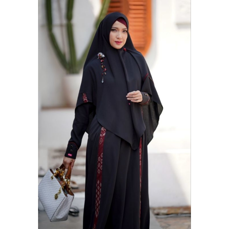 SET GAMIS AULIA  JEMIMA BLACK SERIES