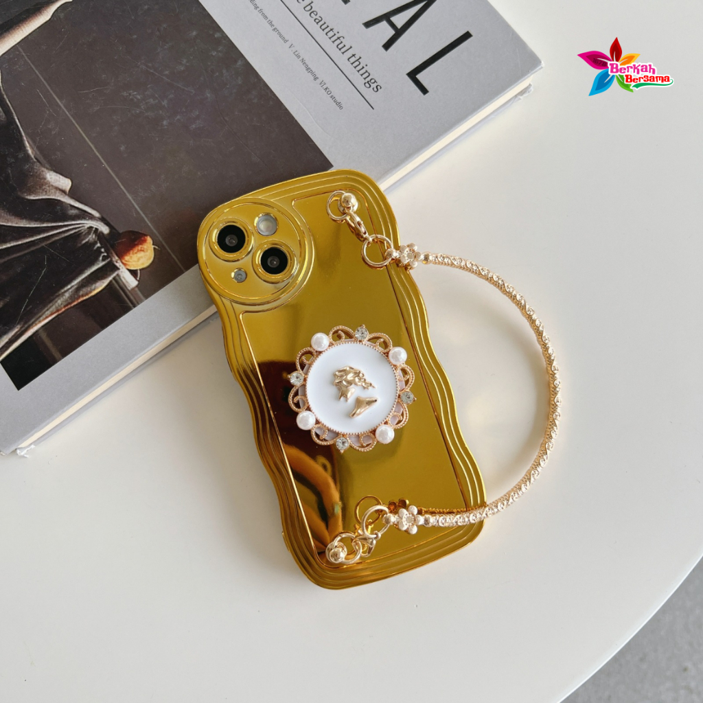 CASE WAVE MODEL TAS JINJING POPSOCKET 3D STAND GOLD FOR REALME 5 5I 5S C3 C21 C21Y C25Y C31 C33 C35 NARZO 50A PRIME BB8493