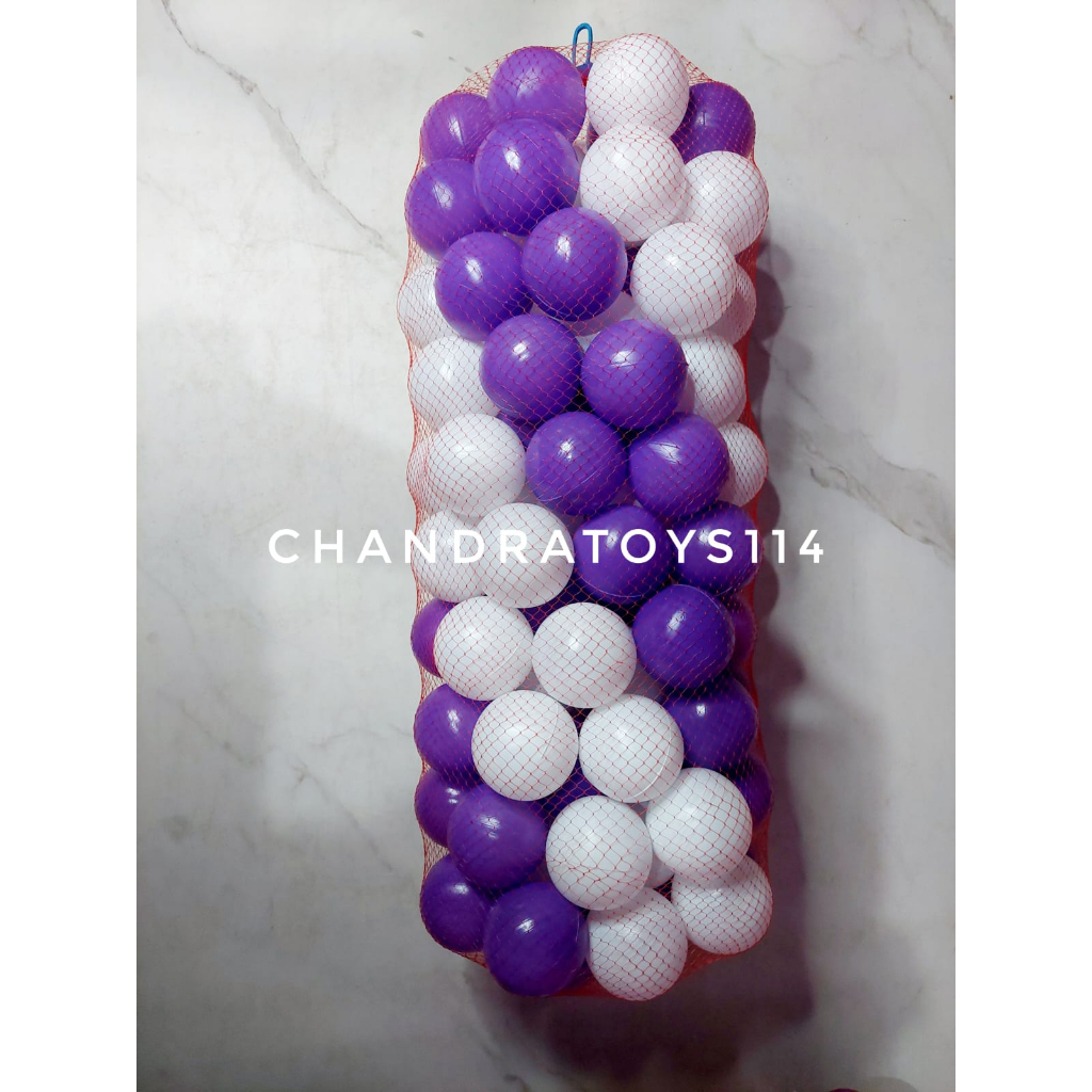 [Warna PUTIH &amp; UNGU]  Mandi Bola Anak Anak isi 200 Pcs