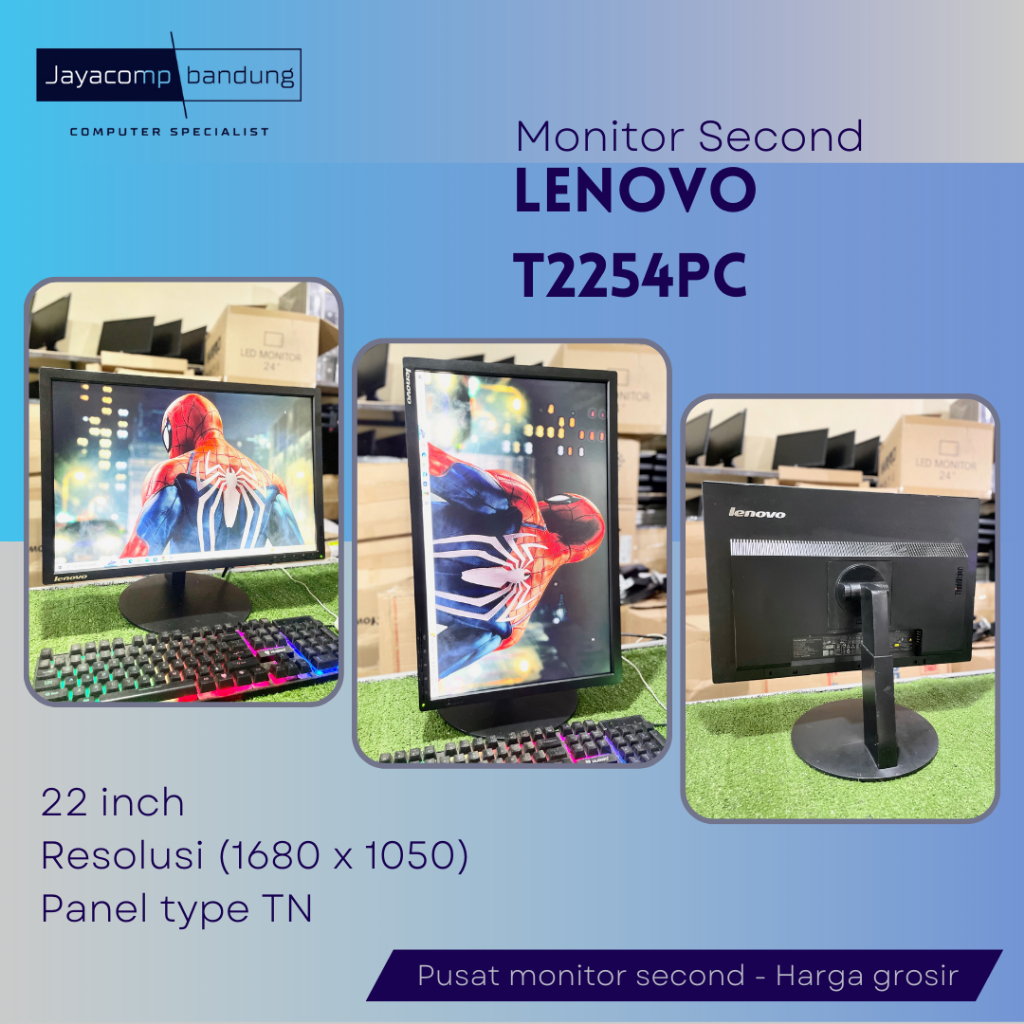 Monitor LED 22 inch Lenovo T2254PC HDMI- Second mulus murah