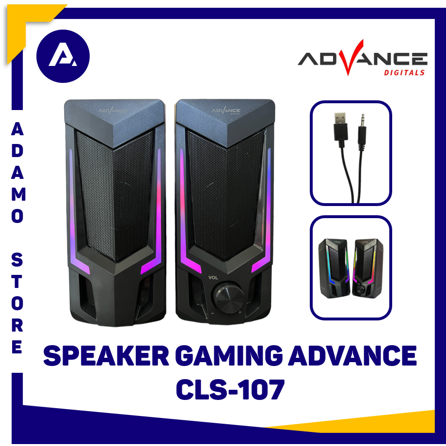 Speaker Gaming Advance CLS-107 / CLS-107BT Bluetooth RGB Super Bass