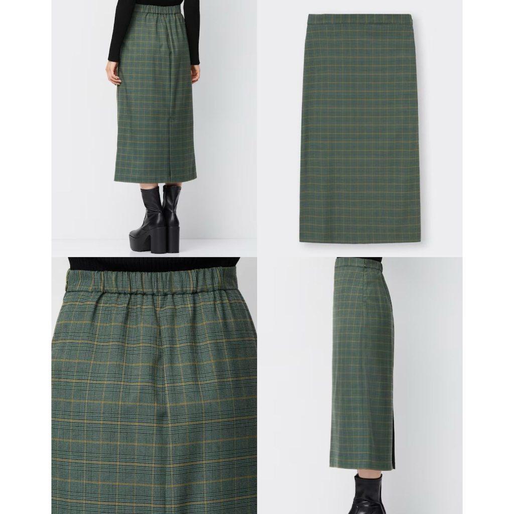 GU Uniqlo Check Narrow Skirt