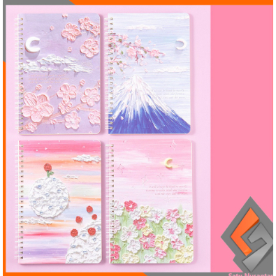 

Buku Tulis Catatan Notebook Ring A5 / Notebook Journal / Random