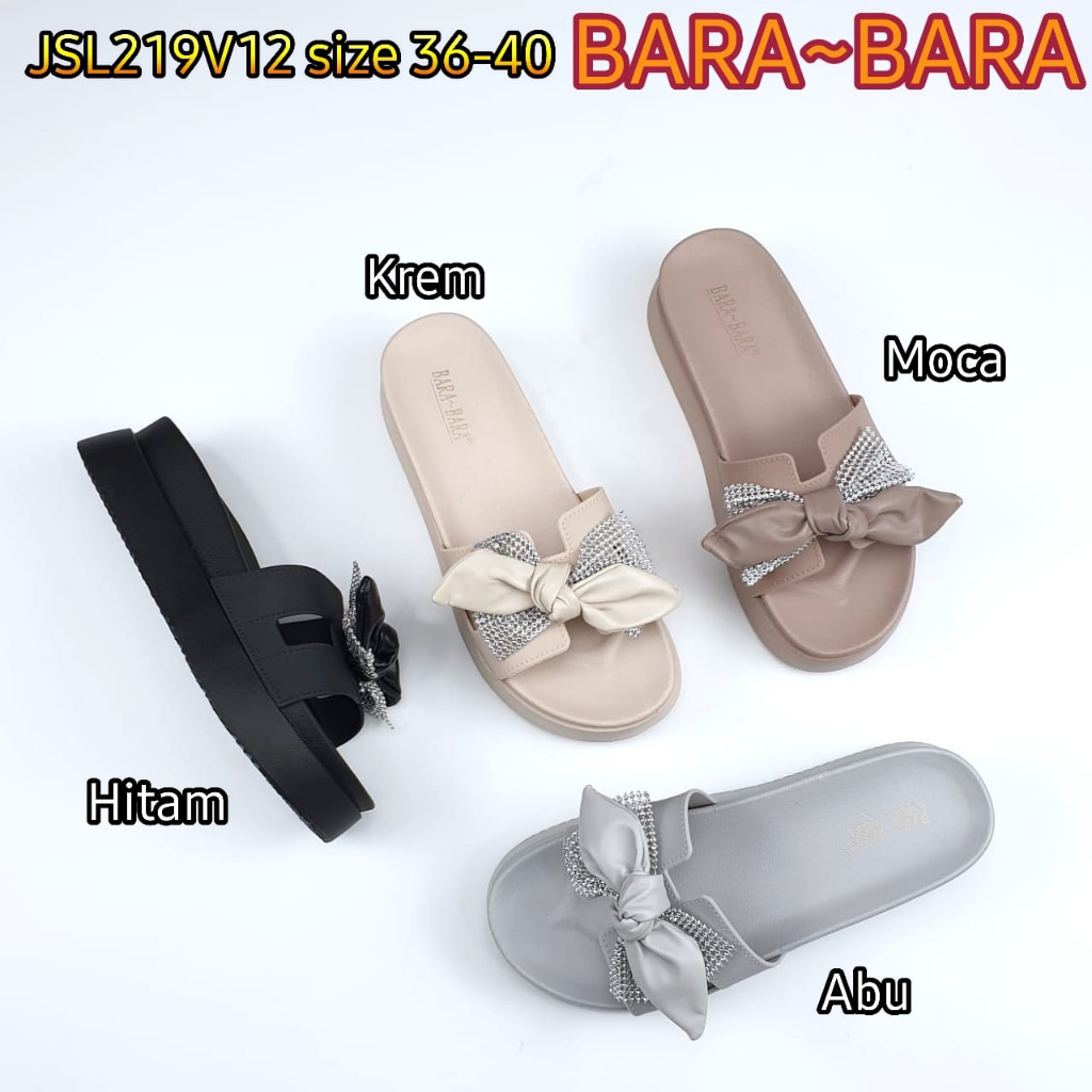 BARA BARA ORIGINAL jelly sandal karet empuk murah wanita barabara import wedges cewek JSL219V12