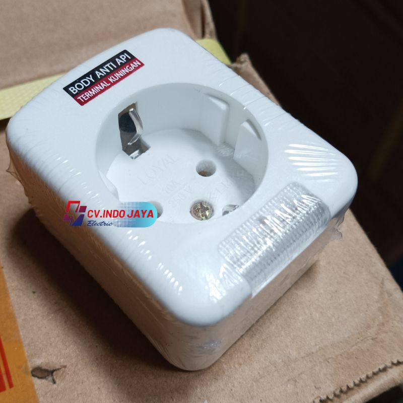 Stop Kontak 1 lubang loyal dengan indikator lampu LED