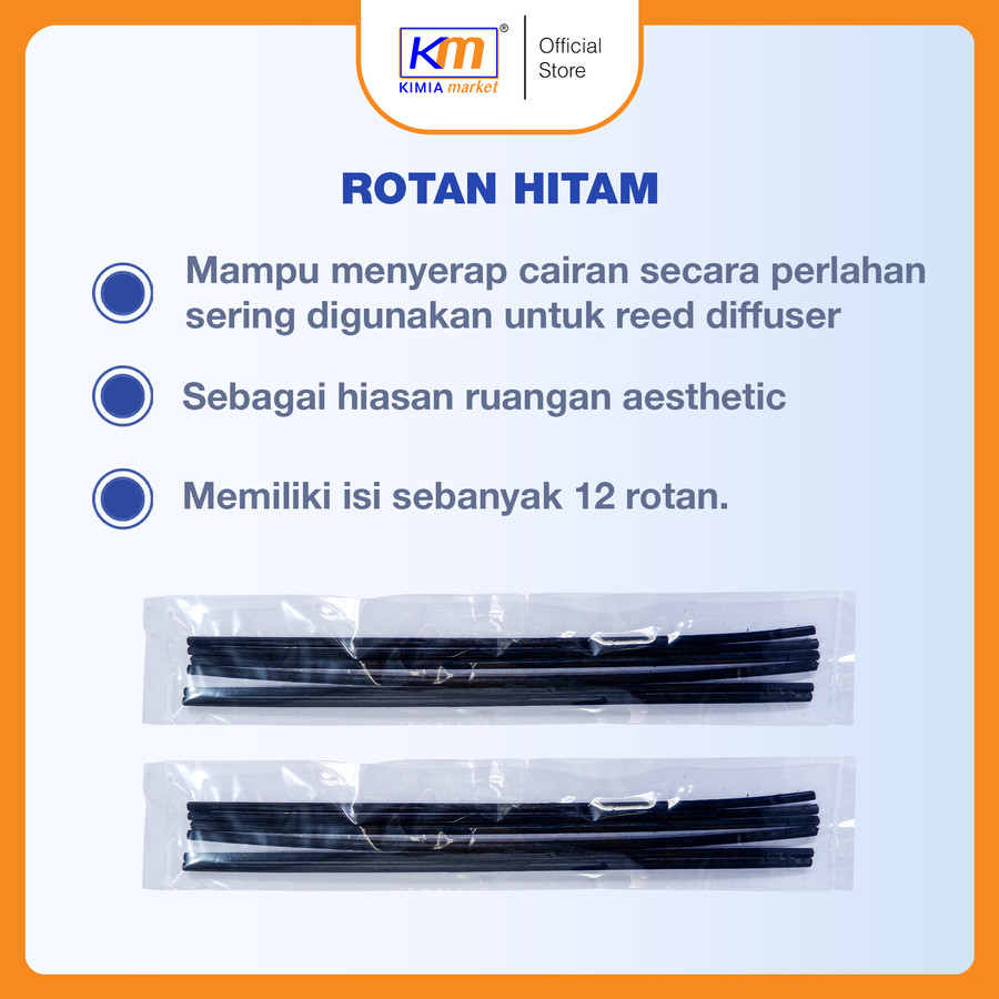 READY Rotan Reed Diffuser Hitam 12pcs Natural & Healthy
