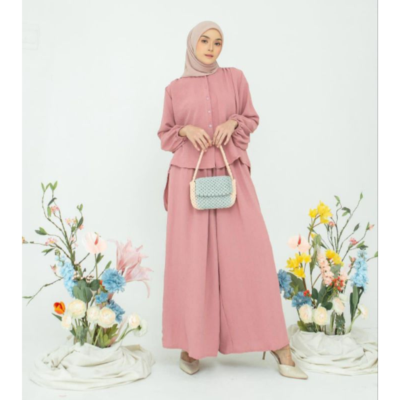 ONE SET ZOYA ONE SET CRINCLE AIRFLOW SETELAN WANITA