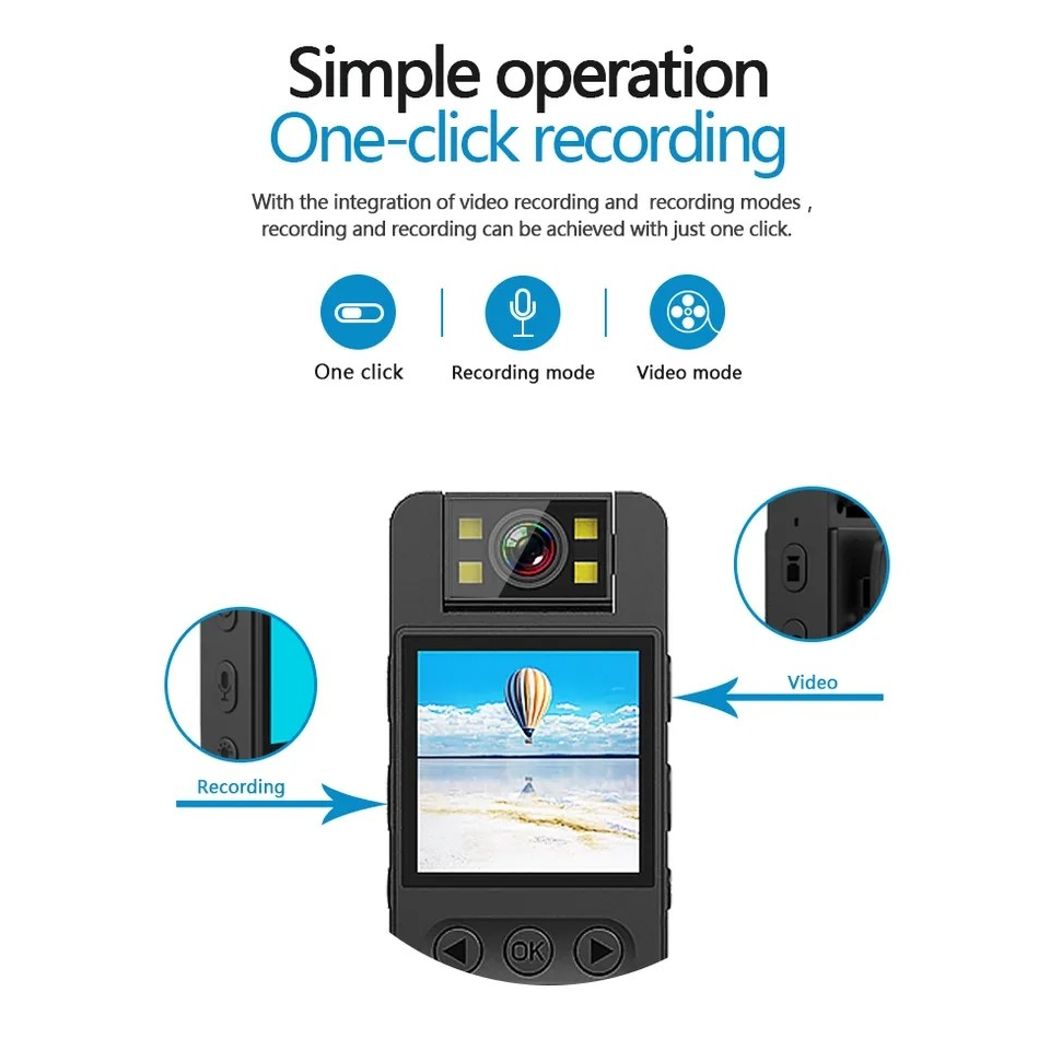 Kamera Pocket Wifi 180 degree HD Night Vision Layar 1,4in Mini CS-06