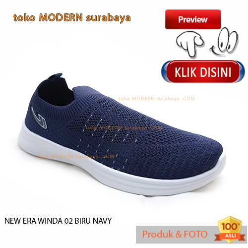 Sepatu wanita sepatu flat casual slip on kain rajut NEW ERA WINDA 02