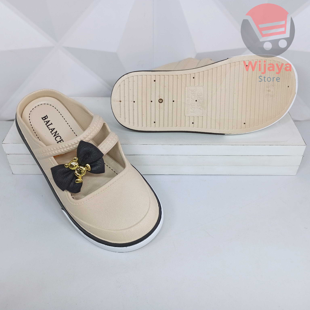 Sandal BALANCE 061 Sepatu Slop Wanita Sendal Slide Kokop Pita Selop Cewek Perempuan