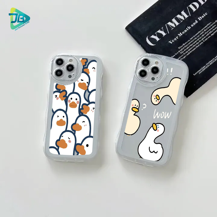 CUSTOM SOFTCASE WAVE GELOMBANG CLEAR CUSTOM DUCK FOR REALME C1 C2 5 5I C3 9 9I 10 C11 C12 C25 C15 C20 C21 C21Y C25Y C30 C31 C33 C35 NARZO 50I 50A PRIME JB8929