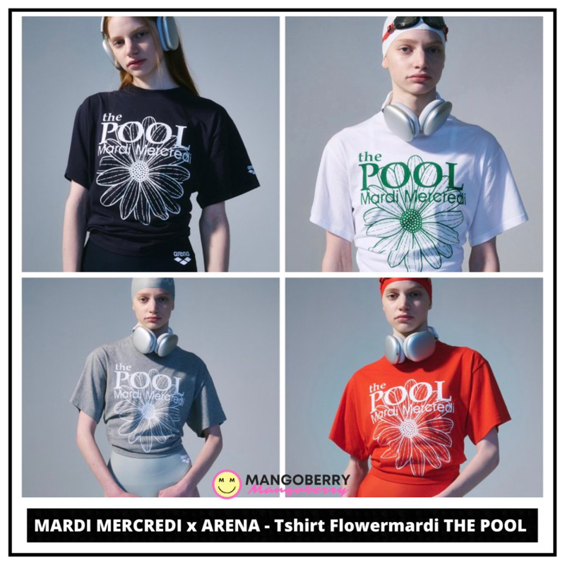 MARDI MERCREDI x ARENA - Tshirt Flowermardi THE POOL