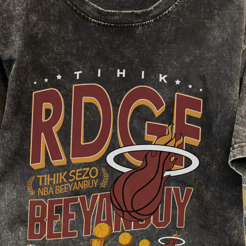 RDGF seragam basket jalanan Kaos pria retro Amerika seragam basket jalanan kaos Washed/A0862