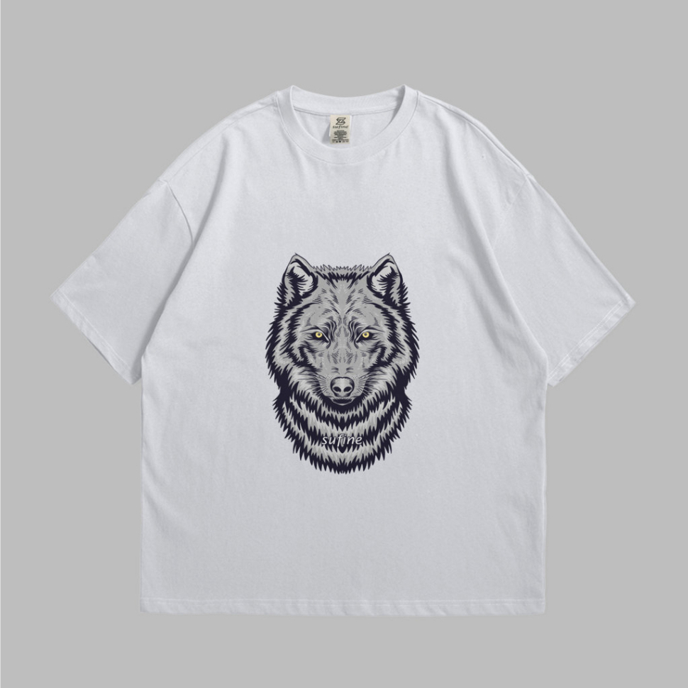 Sufine Cotton Oversized Tshirt Wolf 05 - Kaos Oversized