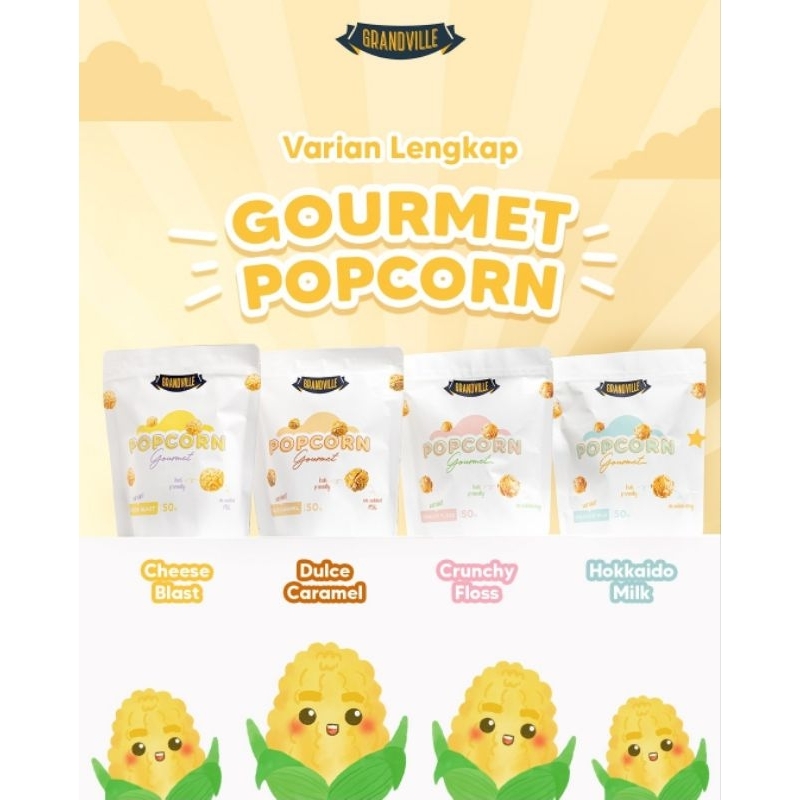 Grandville Popcorn Gourmet 50 gr - Snack Anak &amp; Dewasa