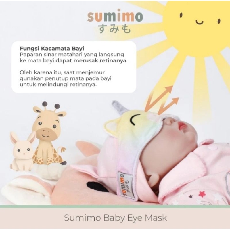 Sumimo Baby Eye Mask (Motif Random) - Tutup Mata Bayi Untuk Berjemur