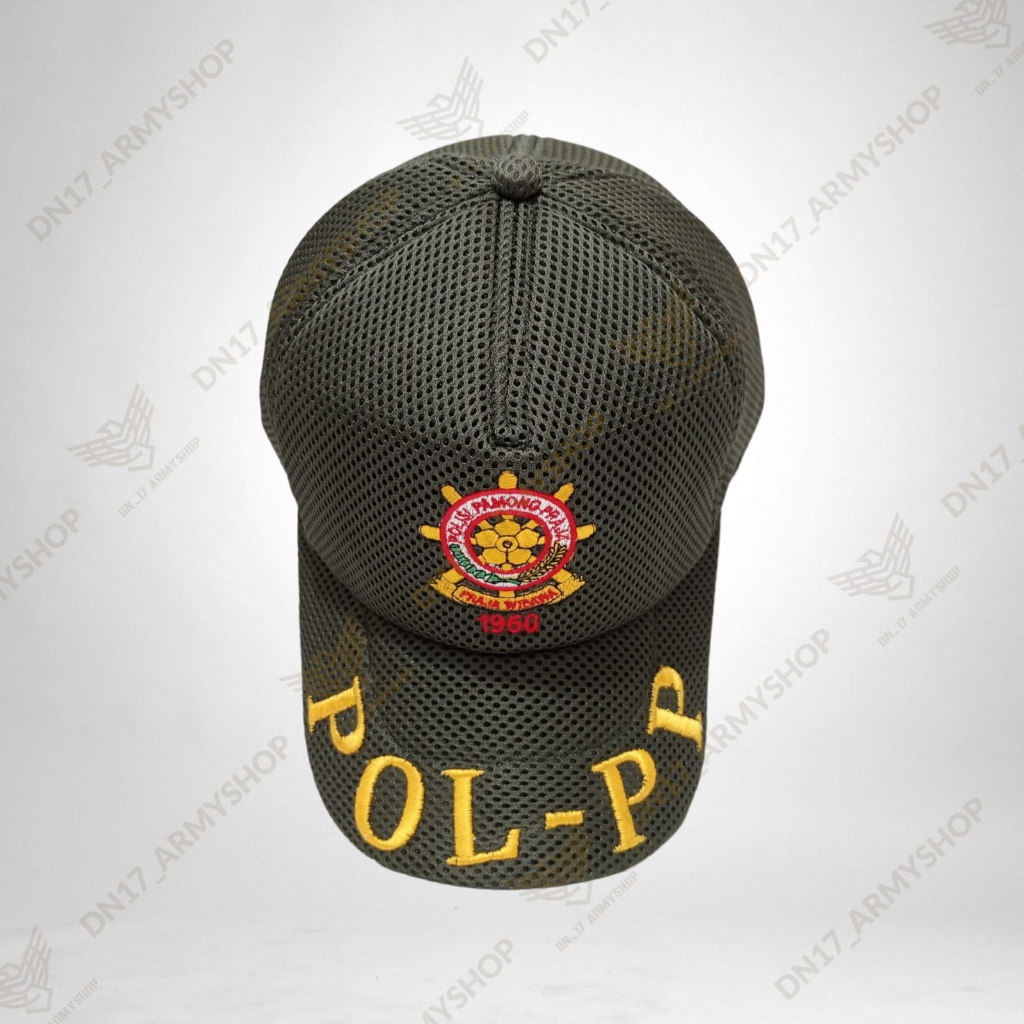 Topi Baseball / Topi Dobelmesh / Topi Pria Wanita Pol PP Hijau Olive