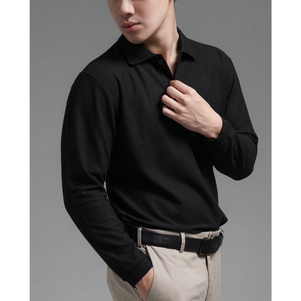 Kaos Polo Lengan Panjang Pria Premium - Blank Apparel - Sapporo Polo Long Sleeve