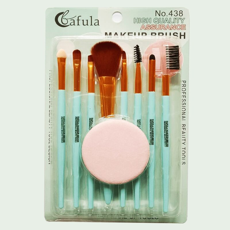 Set Kuas Makeup 9 in 1 - Make Up Brush + Spons High Quality 0909