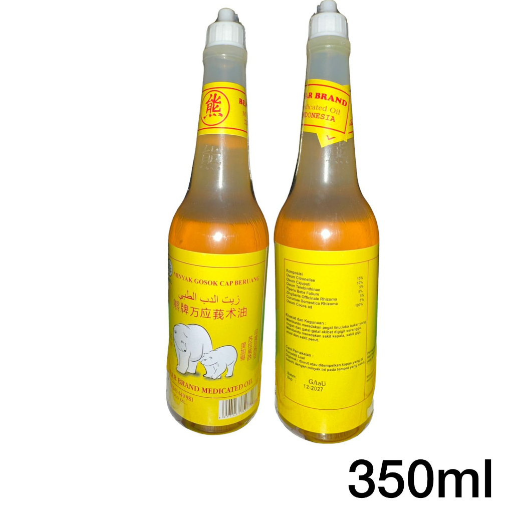 MINYAK GOSOK CAIR CAP BERUANG 30ML 120ML 350ML ASLI MAKASSAR AMPUH UNTUK MENGURANGI NYERI OTOT MASUK ANGIN